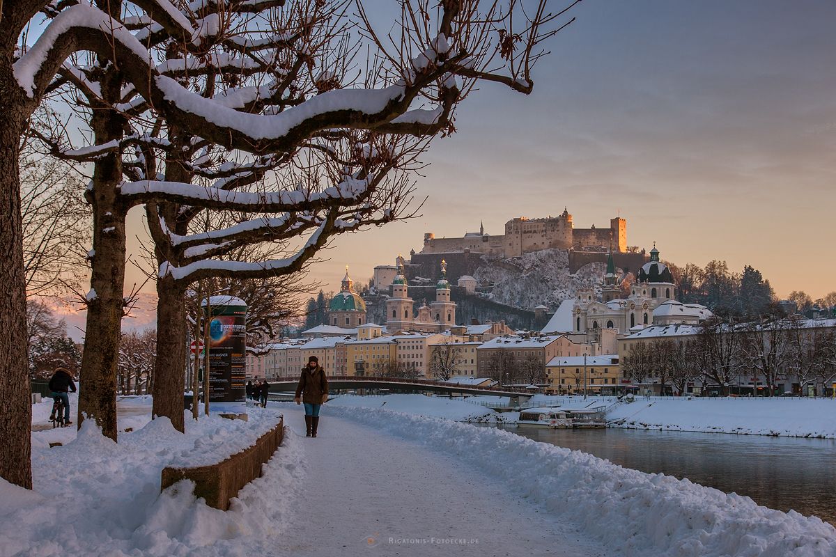 Salzburg Blick von der Salzach 2017