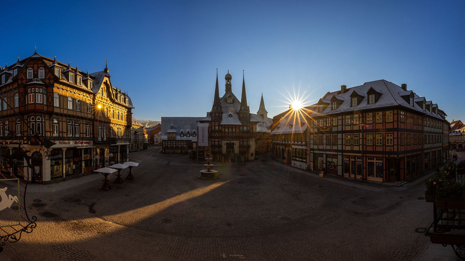Pano Rathaus Wernigerode im Sonnenuntergang (419_MG_0371-Pano)