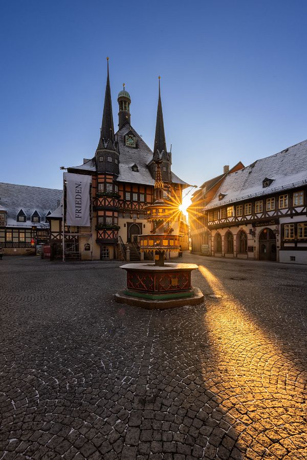 Rathaus Wernigerode im Sonnenuntergang (419_MG_0407_2)
