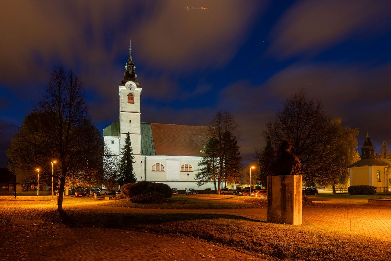 Slowenien, Kranj Kirche zur blauen Stunde (118_R5_0925-HDR)