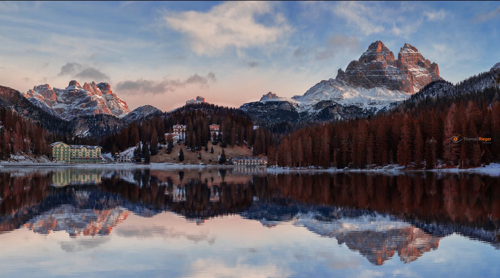 Lago di Misurina (86_IMG_3969_PS Panorama_2) (Spiegelung wurde in PS eingefügt!)
