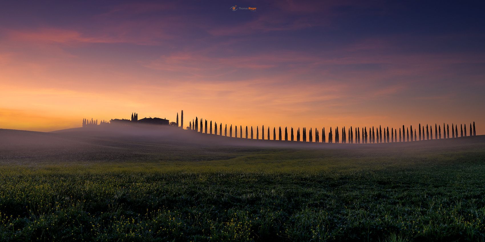 Agriturismo Poggio Covili im Sonnenaufgang, Toscana