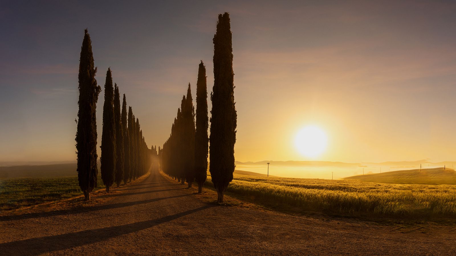 Agriturismo Poggio Covili im Sonnenaufgang, Toscana