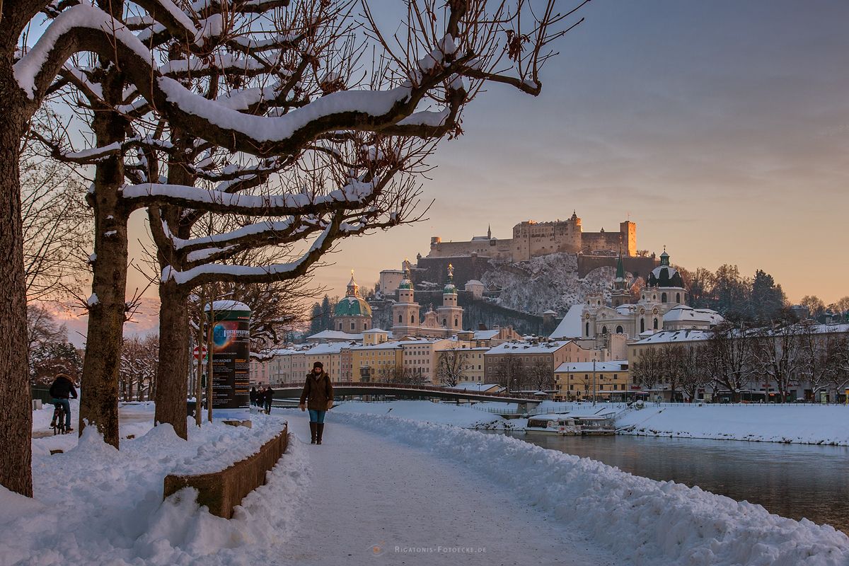 Salzburg Blick von der Salzach 2017