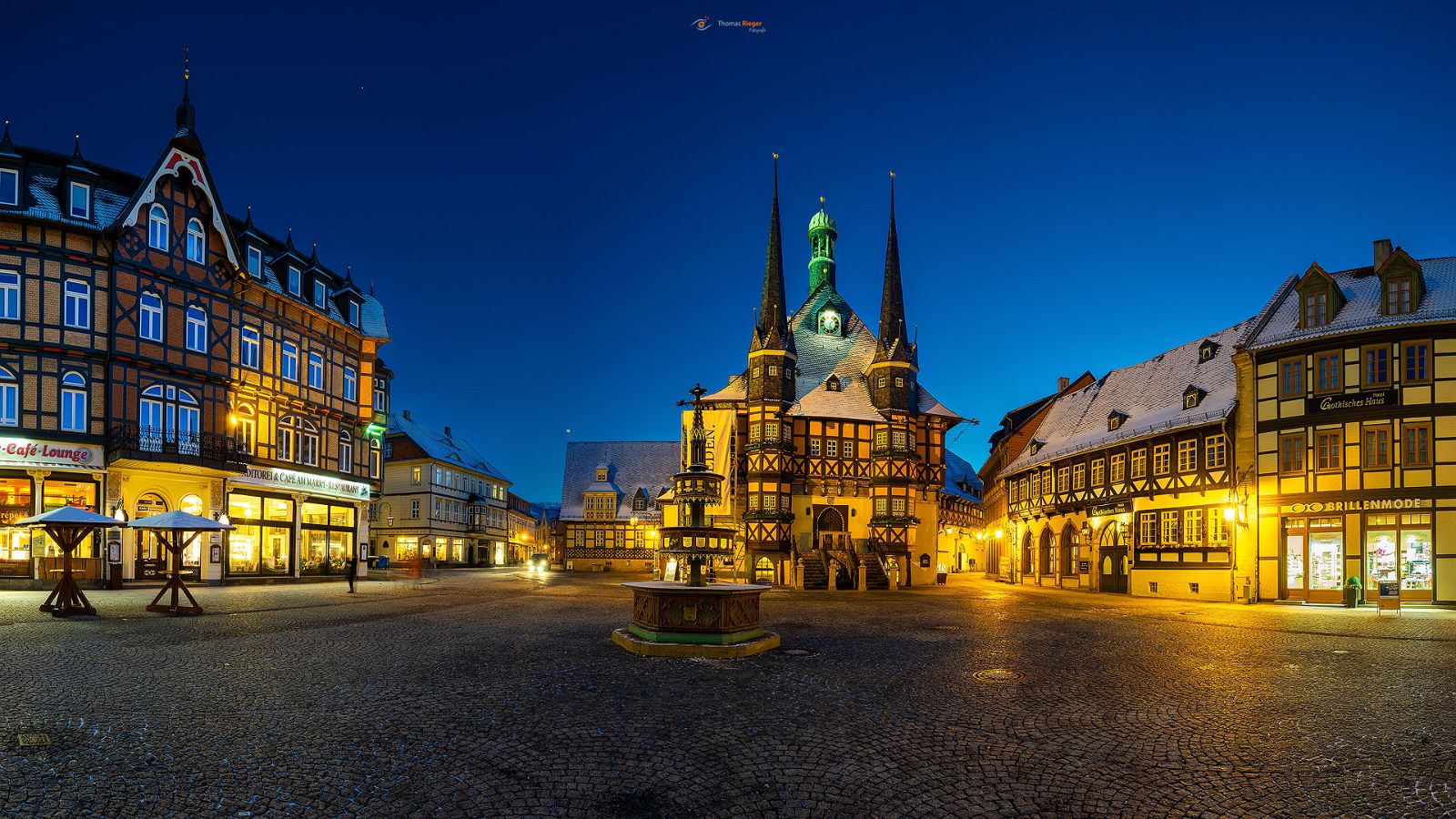 Pano Rathaus Wernigerode zur blauen Stunde (419_MG_0514-Pano)