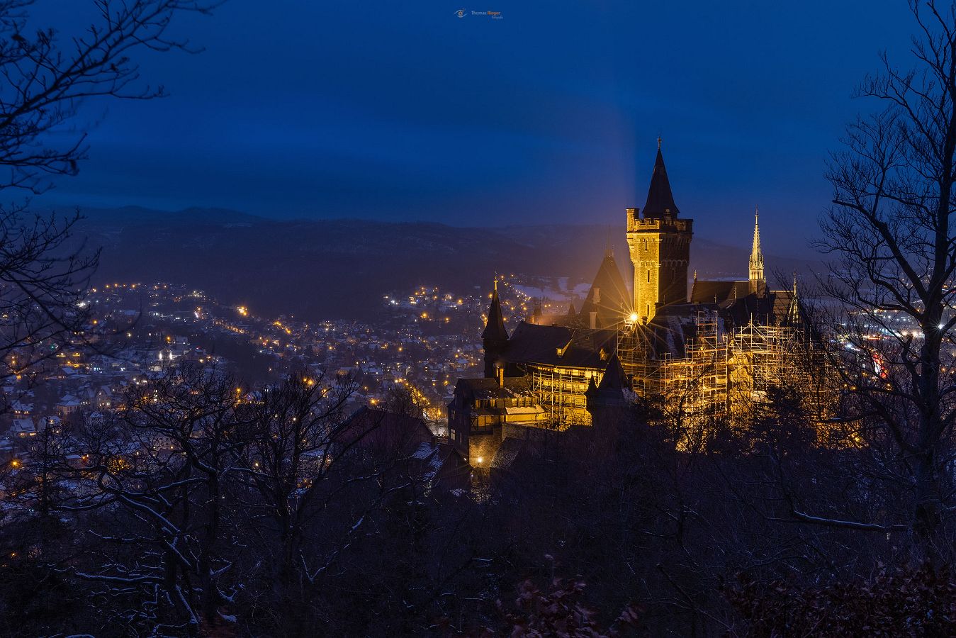 Blick auf das Schloss Wernigerode zur blauen Stunde (419_MG_1321_)