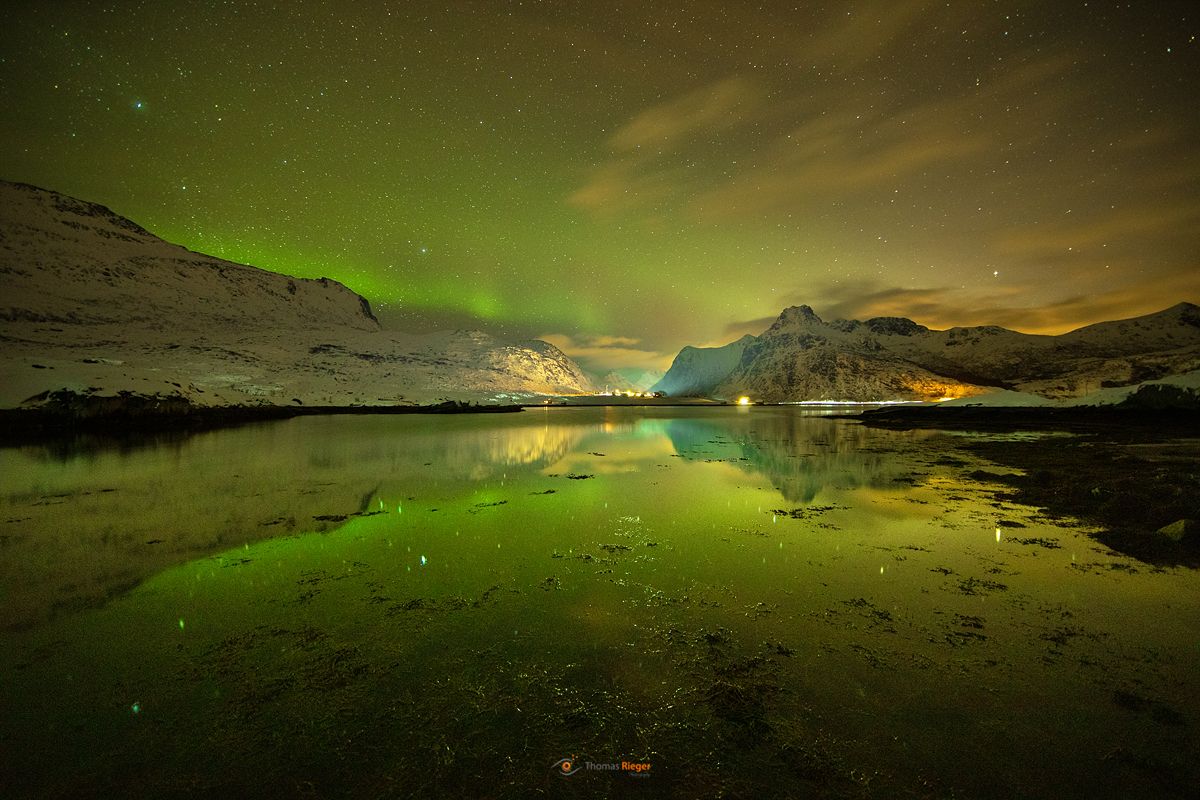 Aurora Borealis, Nordlicher in Norwegen bei Flakstad (88_MG_6654)