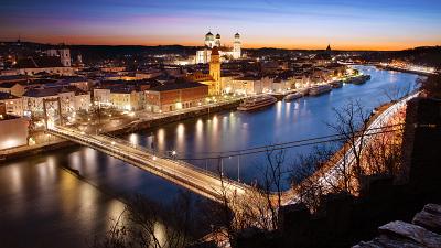 Passau Blick vom Ludwigssteig