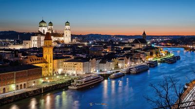 Passau Blick vom Ludwigssteig