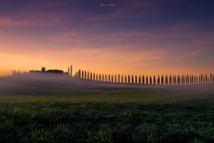 Agriturismo Poggio Covili im Sonnenaufgang, Toscana