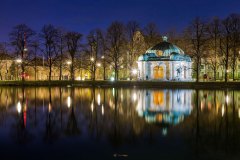 Hubertusbrunnen am Schloss Nymphenburg in München