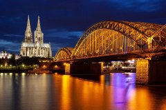 Köln Hohenzollernbrücke und Dom