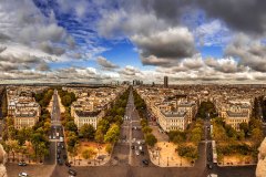 Blick vom Triumphbogen in Paris