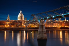 Milleniums Bridge und St. Paul´s Cathedral