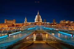 Milleniums Bridge und St. Paul´s Cathedral