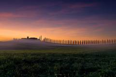 Agriturismo Poggio Covili im Sonnenaufgang, Toscana