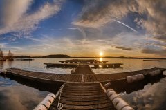 Sonnenuntergang am steinberger See, Bayern