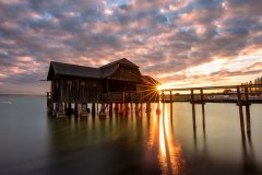 Sonnenuntergang bei Stegen am Ammersee