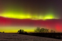 Nordlichter an der Rehtalkapelle bei Regensburg