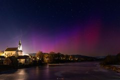 Polarlicht bei Ramsau in Bayern