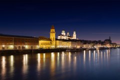 Passau, Blick von der Prinzregenten-Luitpold-Brücke